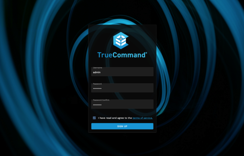 TrueCommand Admin Creation